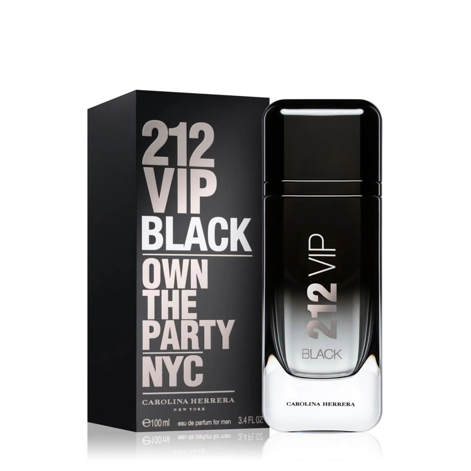 212 VIP Black, botella y caja